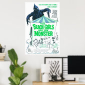 Poster Les Beach Girls et le Monster (Bureau à domicile)