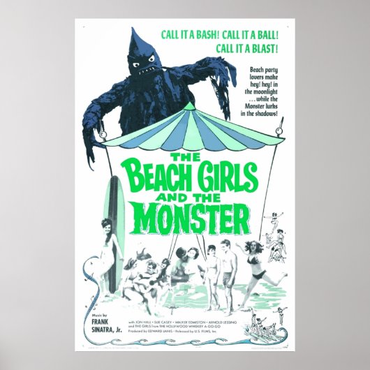 Poster Les Beach Girls et le Monster (Devant)