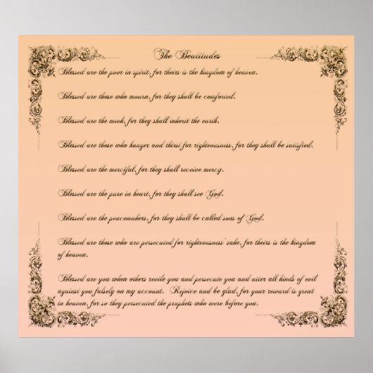 Poster Les Béatitudes (Devant)