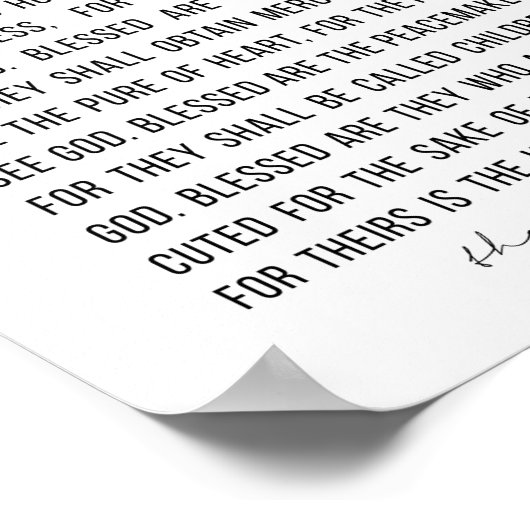 Poster Les Béatitudes (Coin)