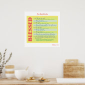 Poster Les Béatitudes Matthieu 5 (Cuisine)