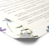Poster Les Béatitudes Matthieu 5:3–12 Écriture florale (Coin)