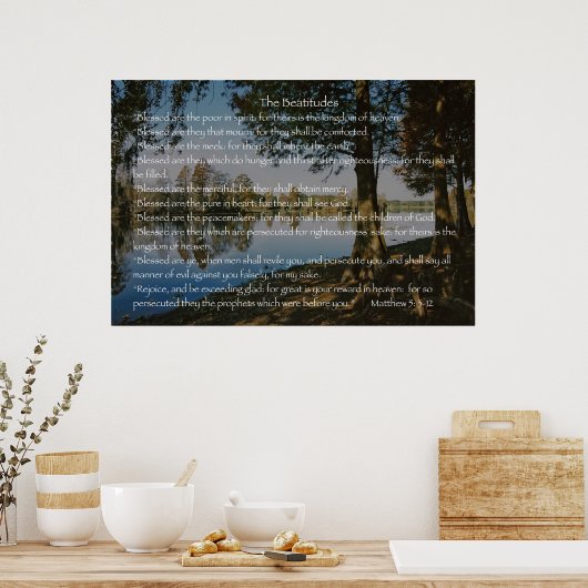 Poster Les Béatitudes Version 2 (Cuisine)