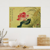 Poster Les Beaux Arts Chinois Fleurs Lotus (Cuisine)