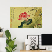 Poster Les Beaux Arts Chinois Fleurs Lotus (Bureau à domicile)