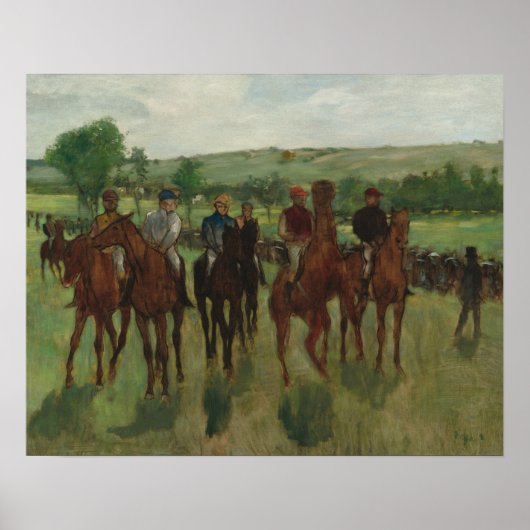 Poster Les beaux-arts de Riders par Edgar Degas (Devant)