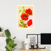 Poster Les beaux-arts du pavot rouge (Bureau à domicile)