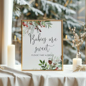 Poster Les bébés à feuillage persistant d'hiver sont doux