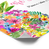 Poster Les bébés ananas floraux tropicaux sont doux (Coin)