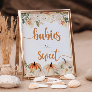 Poster Les bébés Baby showers citrouilles sont doux