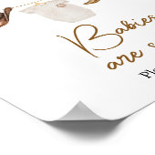 Poster Les bébés Baby showers Cowboy sont doux (Coin)