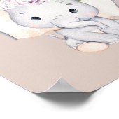 Poster Les bébés baby showers éléphants sont doux prendre (Coin)