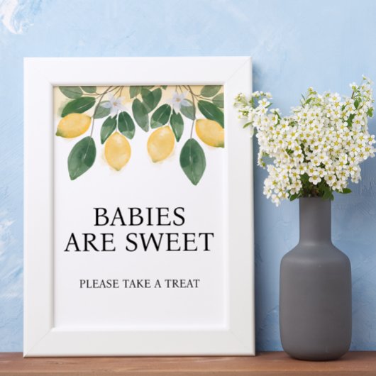 Poster Les bébés citrons sont des Baby showers doux