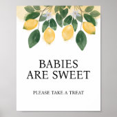 Poster Les bébés citrons sont des Baby showers doux (Devant)