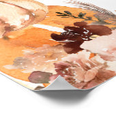 Poster Les bébés Citrouilles boho rustiques sont Baby sho (Coin)