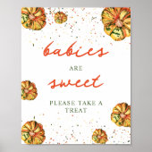 Poster Les bébés Citrouilles boho rustiques sont doux (Devant)