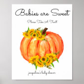 Poster Les bébés citrouilles sont Baby showers doux (Devant)