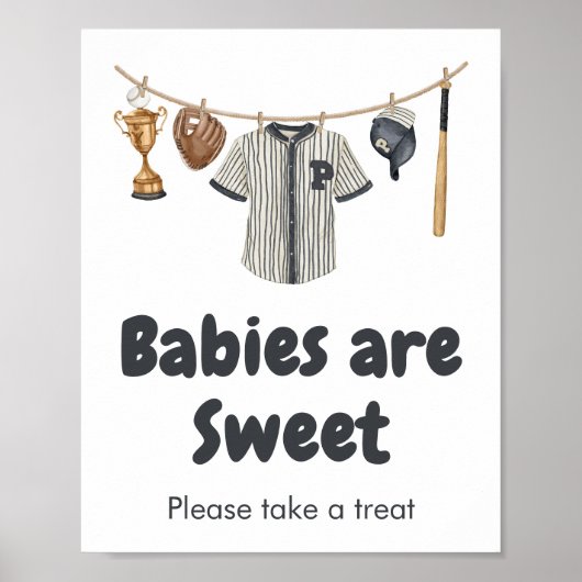 Poster Les bébés de baseball sont douces (Devant)