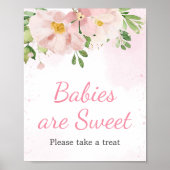 Poster Les bébés de printemps rose pâle sont doux (Devant)