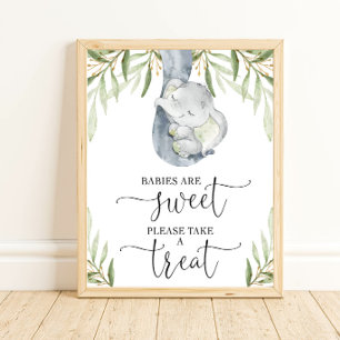 Poster Les bébés éléphants sont doux prendre un baby show
