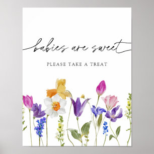 Poster Les bébés fleurs sauvages sont sucrés S'il vous pl