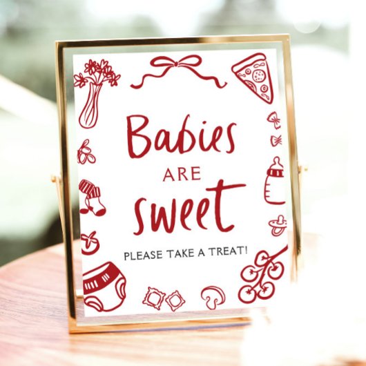 Poster Les bébés italiens traînés à la main sont doux Pre