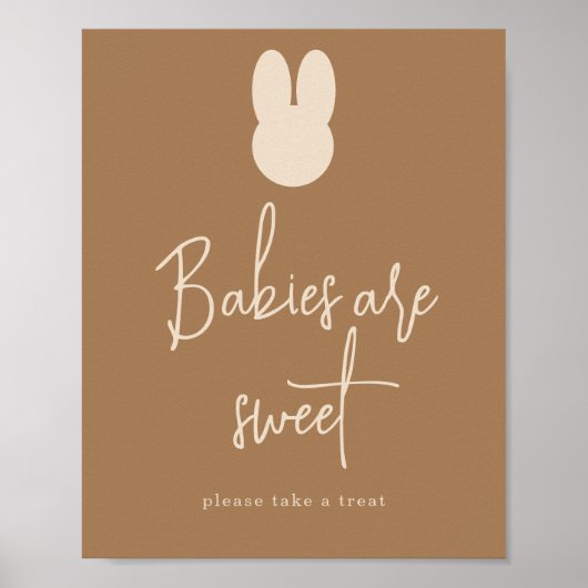 Poster Les bébés lapins simples sont mignons (Devant)