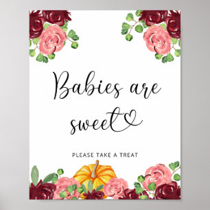 Poster Les bébés roses et rouges citrouilles sont sueur p