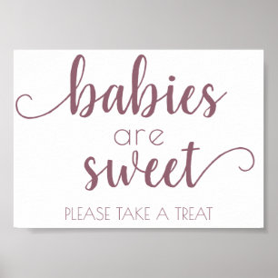 Poster Les bébés simples sont doux   Symbole de douche ro