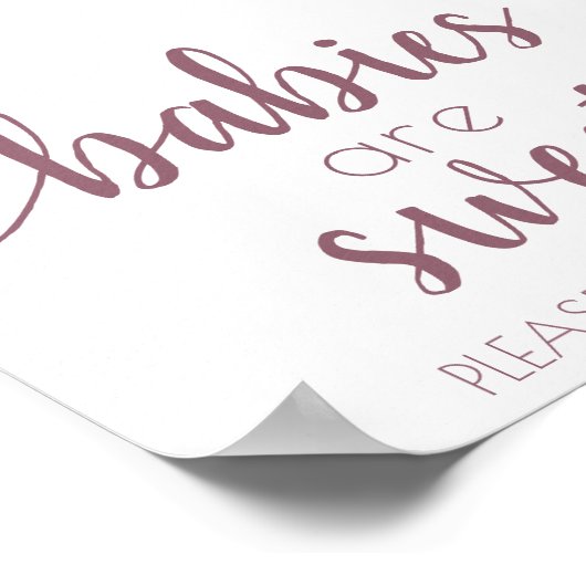 Poster Les bébés simples sont doux | Symbole de douche ro (Coin)