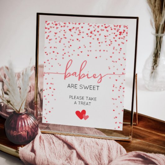 Poster Les bébés sont Baby shower doux Signal numérique o