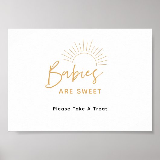 Poster Les Bébés Sont Doux Boho Sunshine Favoriser (Devant)