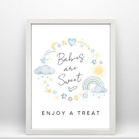 Poster Les Bébés Sont Doux Prendre Un Baby shower Boho Tr