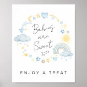 Poster Les Bébés Sont Doux Prendre Un Baby shower Boho Tr (Devant)