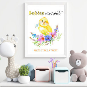 Poster Les bébés sont doux prendre un gâteau