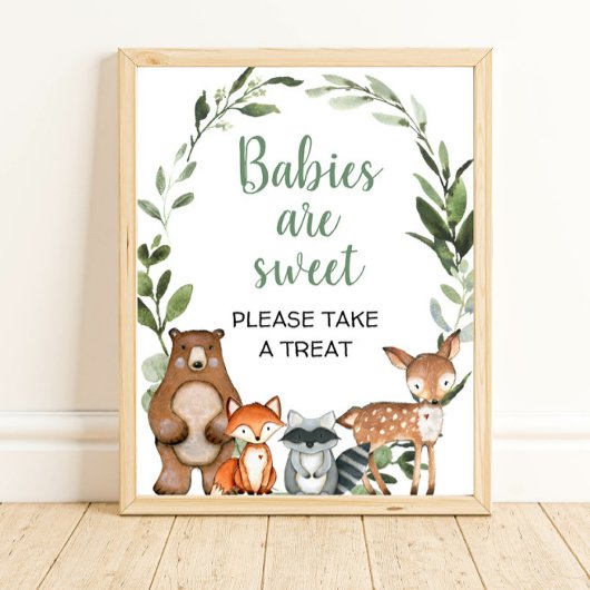 Poster Les bébés sont doux prendre un régal bois faveurs 