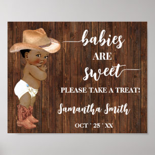 Poster Les bébés sont doux Prenez soin Un Baby shower Cow