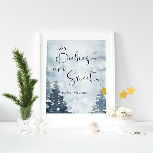 Poster Les bébés sont doux Prenez un Baby shower arbre de