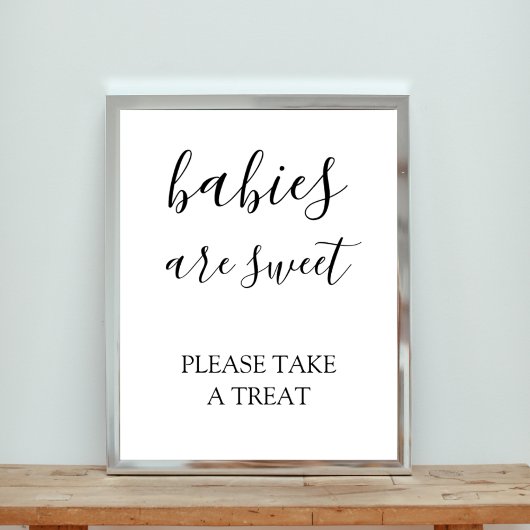Poster Les bébés sont doux Prenez un Baby shower de trait