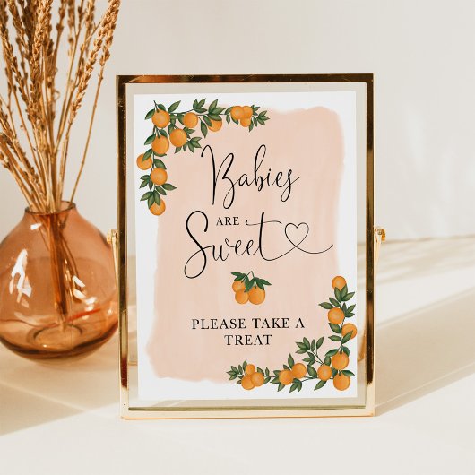 Poster Les bébés sont doux Prenez un médicament Orange Ci