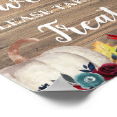 Poster Les Bébés Sont Doux Rustique Citrouille Thanksgivi (Coin)