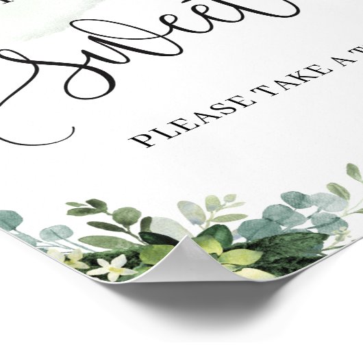 Poster Les bébés sont doux signe succulent vert feuillage (Coin)