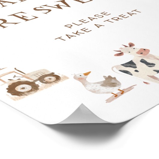 Poster Les Bébés Sont Doux S'Il Vous Plaît Prendre Un Tra (Coin)