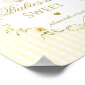 Poster Les bébés sont doux Silly Goose jaune gingham (Coin)