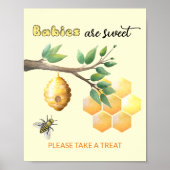 Poster Les bébés sont sucrés prendre un jaune doux (Devant)
