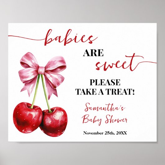 Poster Les bébés sont sucrés Prenez une gâterie Baby show (Devant)