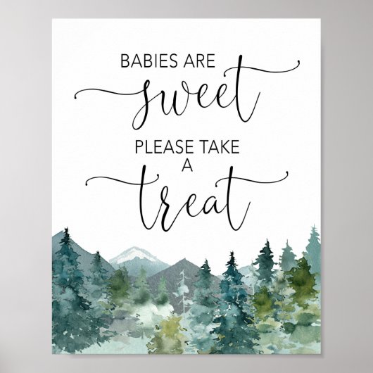 Poster Les bébés sont sucrés s'il vous plaît prenez un gâ (Devant)