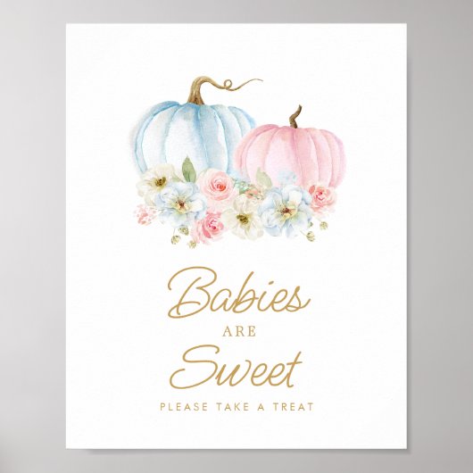 Poster Les bébés sont Sweet Fall Genre Reveal Baby shower (Devant)