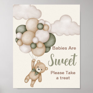 Poster Les bébés sont Sweet Teddy Bear Boy baby show