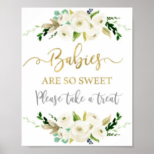 Poster Les bébés sont un signe baby shower doux